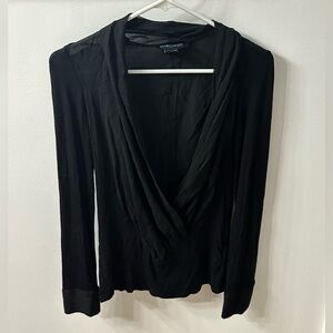 Marciano drape v neck shirt small
